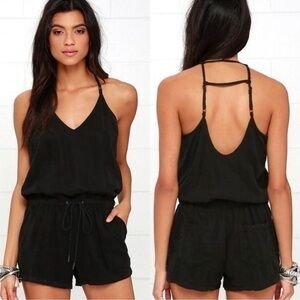 NWT Blank NYC V-Neck Romper Black Size S